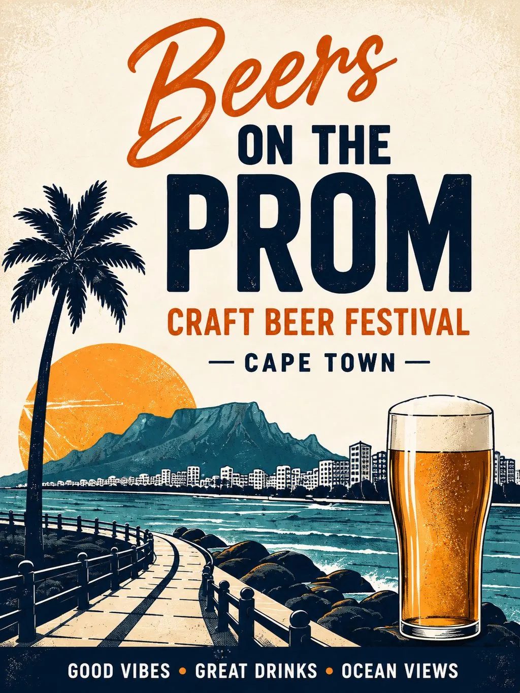 Beers On The Prom, craft beer festival poster